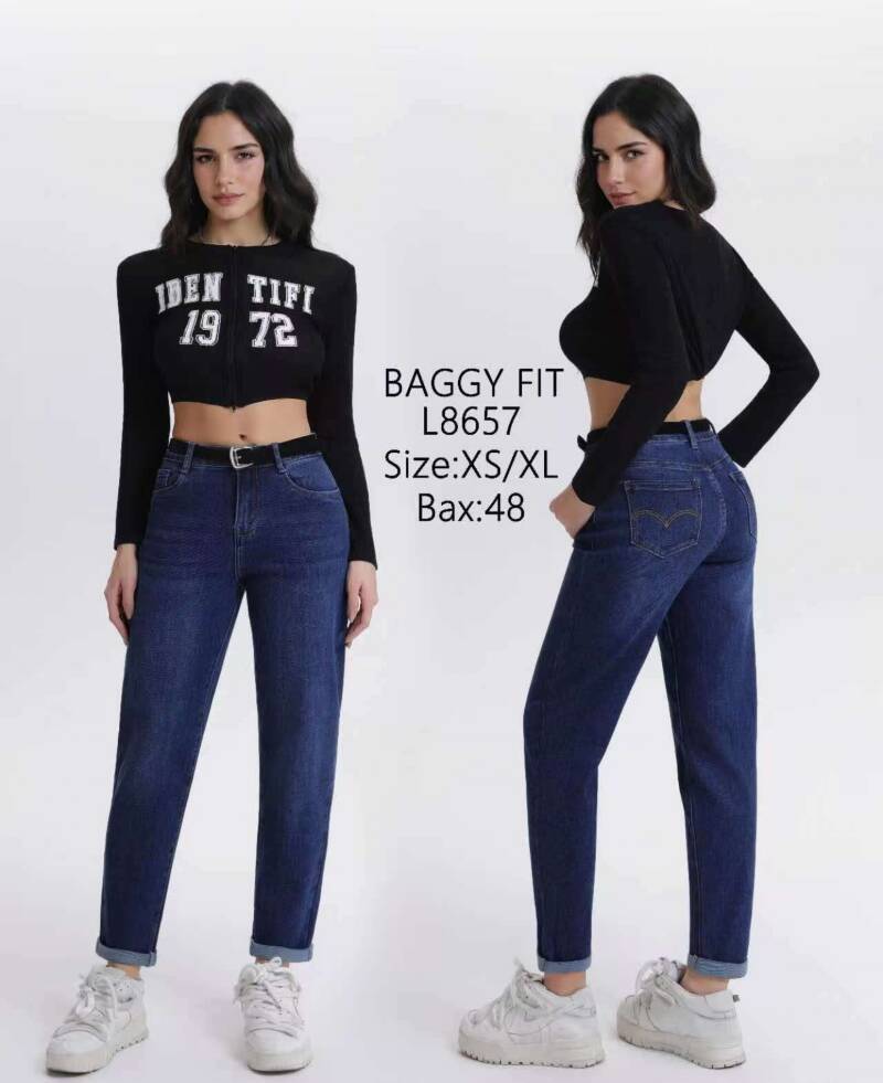 Spodnie damskie jeansy Roz XS-XL, 1 Kolor Paczka 12 szt